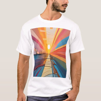 The beauty of the sunset on canvas tシャツ