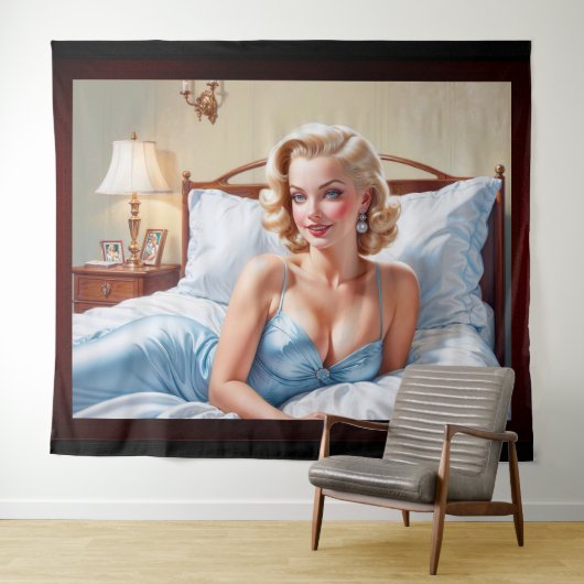 The Bed Is Just AI 素晴らし Concept Art by Xzendor7 タペストリー (インサイチュ(横))