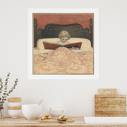 The Bed-Time Book by Jessie Willcox Smith ポスター (キッチン)