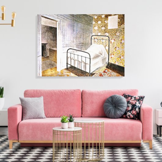 The Bedstead、Eric Ravilious art キャンバスプリント (インサイチュ (リビング))