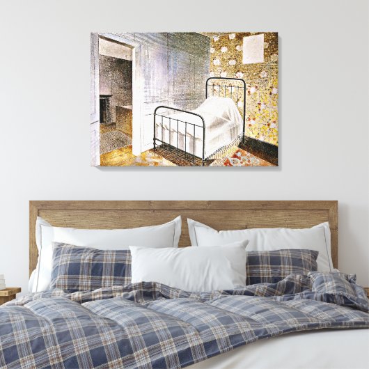 The Bedstead、Eric Ravilious art キャンバスプリント (インサイチュ (寝室))