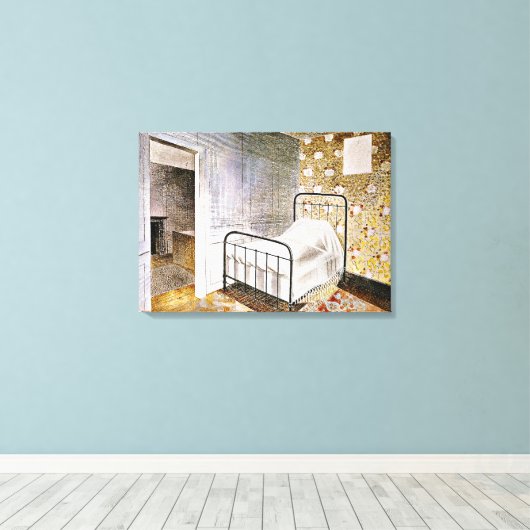 The Bedstead、Eric Ravilious art キャンバスプリント (インサイチュ (ウッドフロア))