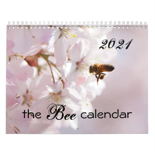 The Bee Calendar 2021蜂蜜とバブルミツバチ カレンダー (カバー)