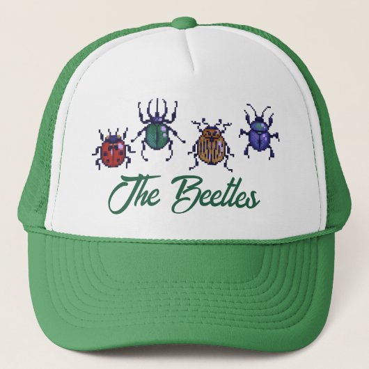 The Beetles, pixelart キャップ (正面)
