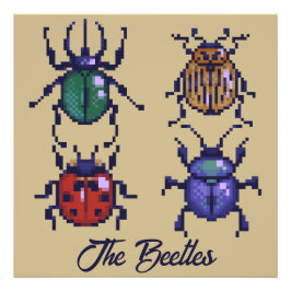 The Beetles pixelart フォトプリント