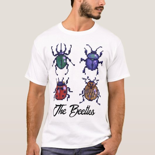 The Beetles, pixelart Tシャツ (正面)