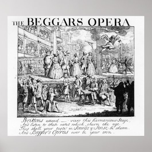 The Beggar's Opera Burlesqued, 1728 ポスター (正面)