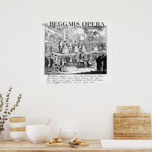 The Beggar's Opera Burlesqued, 1728 ポスター (キッチン)