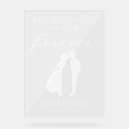 The Beginning of Forever Wedding Welcome アクリルサイン