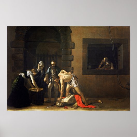 The Beheading of Saint John by Caravaggio – ポスター (正面)