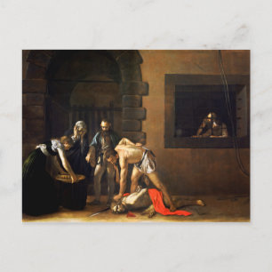The Beheading of St John the Baptist by Caravaggio ポストカード