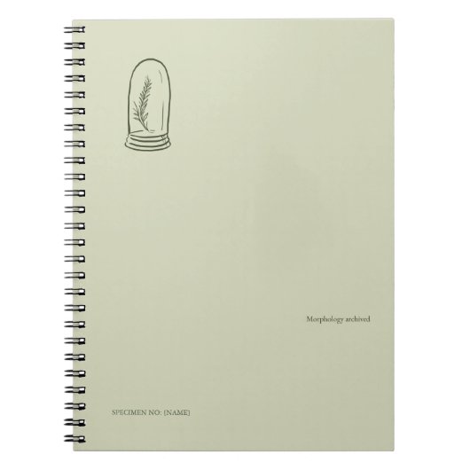 The Bell Jar- Botanists Pause- Minimal  ノートブック (正面)
