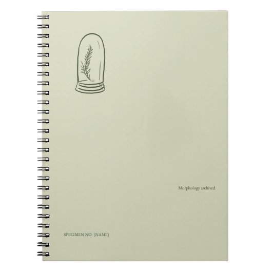 The Bell Jar- Botanists Pause- Minimal ノートブック (正面)