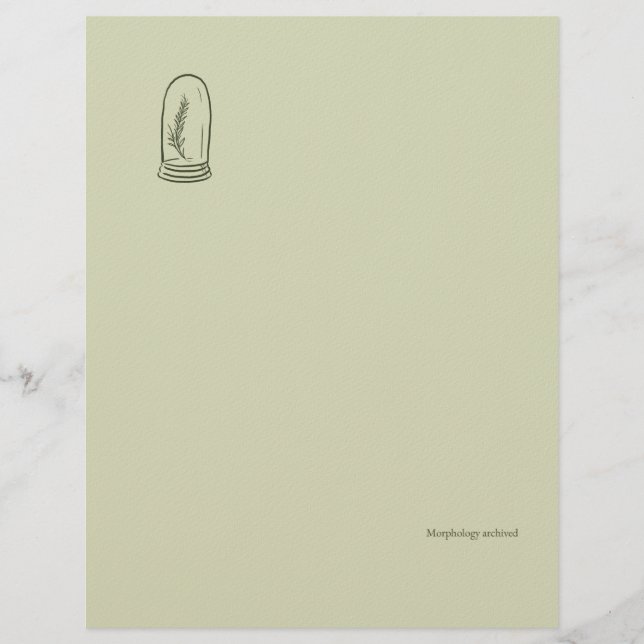 The Bell Jar- Botanists Pause- Minimal レターヘッド (正面)