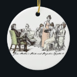 The Bennet Family - Jane Austen Pride & Prejudice セラミックオーナメント<br><div class="desc">Observing his second daughter employed in trimming a hat, Mr. Bennet suddenly addressed her with, "I hope Mr. Bingley will like it, Lizzy." "We are not in a way to know what Mr. Bingley likes, " Said her mother, resentfully, "since we are not to visit." The ladies of Longbourn are...</div>