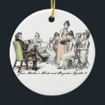 The Bennet Family - Jane Austen Pride & Prejudice セラミックオーナメント<br><div class="desc">Observing his second daughter employed in trimming a hat, Mr. Bennet suddenly addressed her with, "I hope Mr. Bingley will like it, Lizzy." "We are not in a way to know what Mr. Bingley likes, " Said her mother, resentfully, "since we are not to visit." The ladies of Longbourn are...</div>