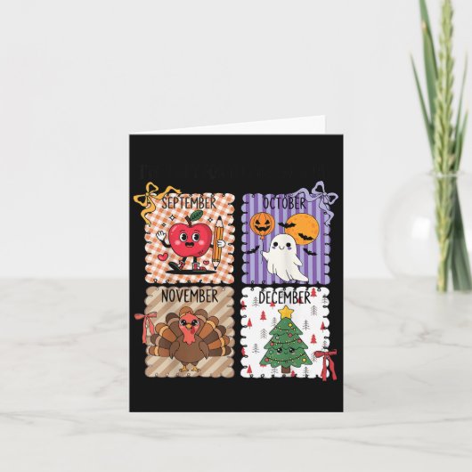 The ber Months Back To School Halloween Thanksgivi カード (正面)