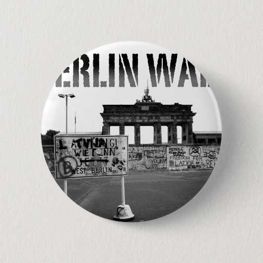 The Berlin Wall Germany 1989 - Pro Photo 缶バッジ (正面)