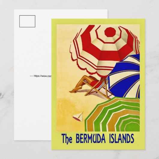 The Bermuda Islands 5x7 Big Postcard (正面/裏面)