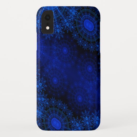 The Berry Blue Sparkling Floral art Case-Mate iPhoneケース (裏面)