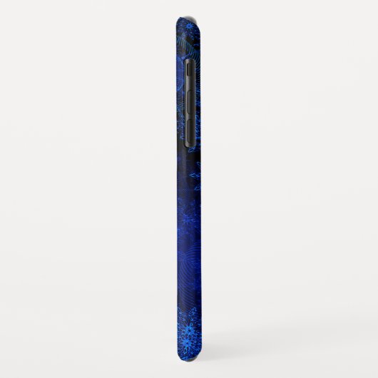 The Berry Blue Sparkling Floral art Case-Mate iPhoneケース (裏面/左)