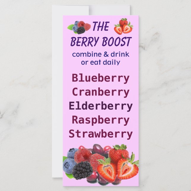 The Berry Boost lycheeラック・カード (正面)