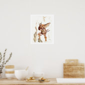 "The Berserker" – トレーシー・レスチによる水彩画 ポスター (キッチン)