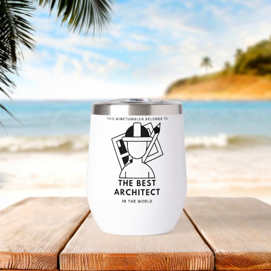 The Best Architect in the World Personalized Name  (ビーチ (回転後))