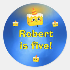 The Best Birthday Party Cake ラウンドシール