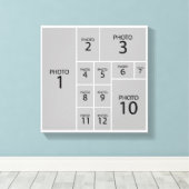 The Best Collage Maker Create 12 photos キャンバスプリント (インサイチュ (ウッドフロア))