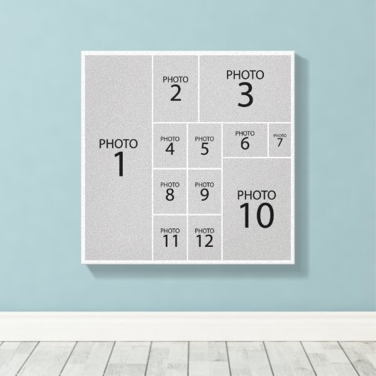 The Best Collage Maker Create 12 photos キャンバスプリント (インサイチュ (ウッドフロア))