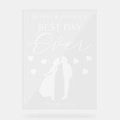 The Best Day Ever Personalized Wedding アクリルサイン (正面)