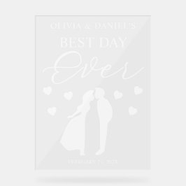 The Best Day Ever Personalized Wedding アクリルサイン