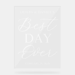 The Best Day Ever Personalized Wedding Welcome アクリルサイン