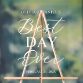 The Best Day Ever Personalized Wedding Welcome アクリルサイン (ニュートラル)