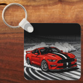 The Best Drift Car Red Muscle Keychain キーホルダー (正面)