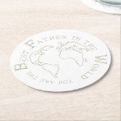 The best father in the world ラウンドペーパーコースター (アングル)