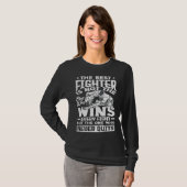 The Best Fighter Is Who Never Quits Karate Jiu Jit Tシャツ (正面フル)