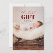 The Best Gift Ever New Baby Christmas Photo シーズンカード (正面)