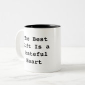 The Best Gift Is a Grateful Heart – Inspirational  ツートーンマグカップ (正面左)