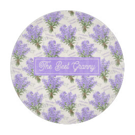 The Best Granny Lavender Personalized Glass カッティングボード