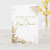 The Best Is Yet to Come Elegant Retirement Gift カード (黄色い花)