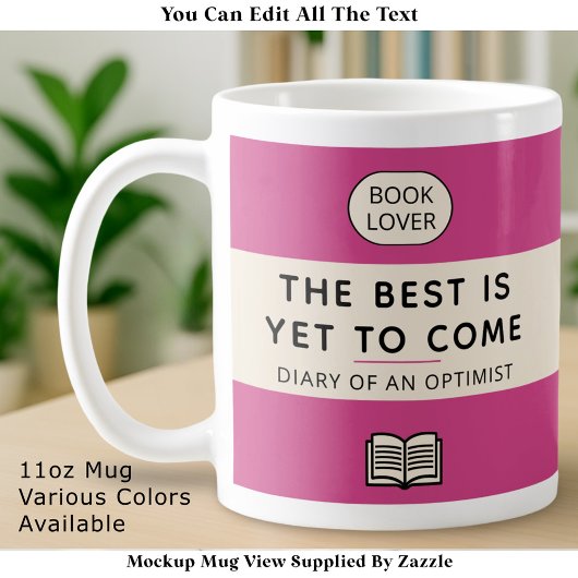 The Best Is Yet To Come Retro Paperback Cover Pink コーヒーマグカップ