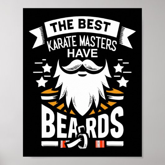 The Best Karate-masters Have Beards Funny Dojo Lea ポスター (正面)