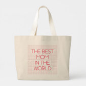 The Best Mom In The World Red Typography ラージトートバッグ (裏面)