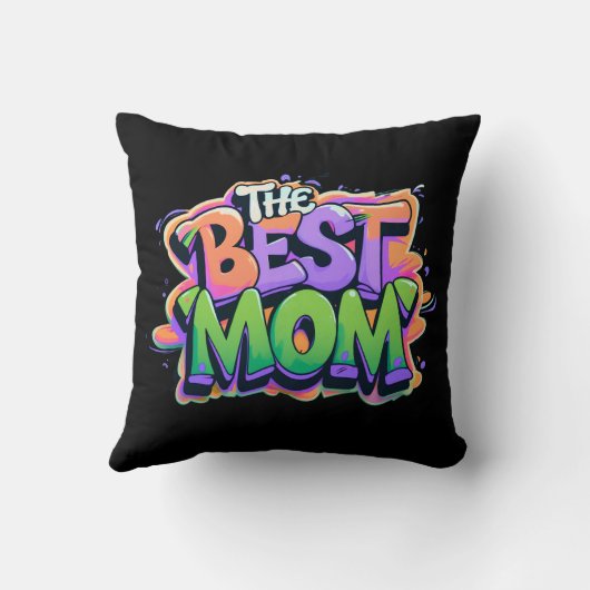 The best mom style graffiti クッション (裏面)