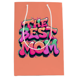 The best mom style graffiti ミディアムペーパーバッグ