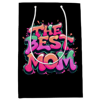 The best mom style graffiti ミディアムペーパーバッグ
