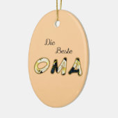 The Best Oma In German Ornament セラミックオーナメント (左)