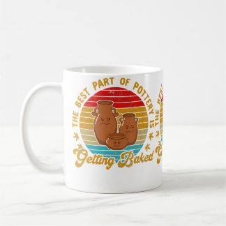 The Best Part Of Pottery Is Getting Baked Retro 70 コーヒーマグカップ